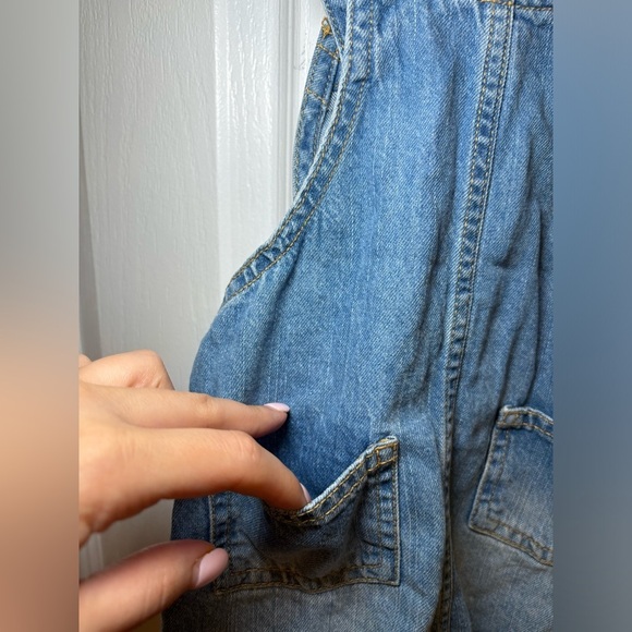 George - Casual Light Blue Kids Overalls Denim Adjustable Straps with Pockets - Picture 3 of 5